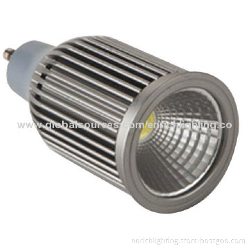 9W GU10 LED Spotlight, Bridgelux COB LED Chip, 50 x 99mm Size, 680-720lm, 36° Beam AngleNew
